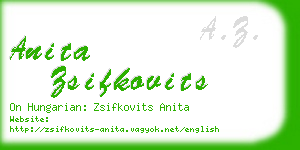 anita zsifkovits business card